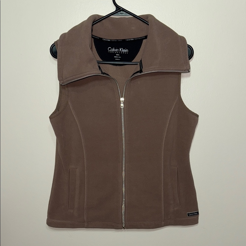 Calvin Klein Taupe Fleece Vest